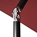 Tourke 9 Ft Patio Umbrella Outdoor Table Umbrella Crank, 8Rids, Push Button Tilt (Wine)