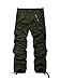 OCHENTA Men's Cotton Military Cargo Pants, 8 Pockets Casual Work Combat Trousers #3357 Army Green 40