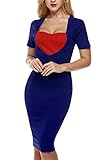 ANGVNS Women's Vintage Wear to Work Pinup clothing Cocktail Pencil Bodycon Dress