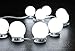 Lvyinyin Vanity Lights Kit Hollywood Style Makeup LED Light Bulbs with Stickers Attached to Bathroom Wall or Dressing Mirrors, Dimmable Switch, Power Plug, 10 Lights Daylight, Mirror Not Included