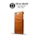 iPhone 8 Plus Wallet Phone Case | Ultra-Slim Leather Credit Card Holder | Store Bank, Debit, Personal ID | Leather iPhone Case (Khaki)