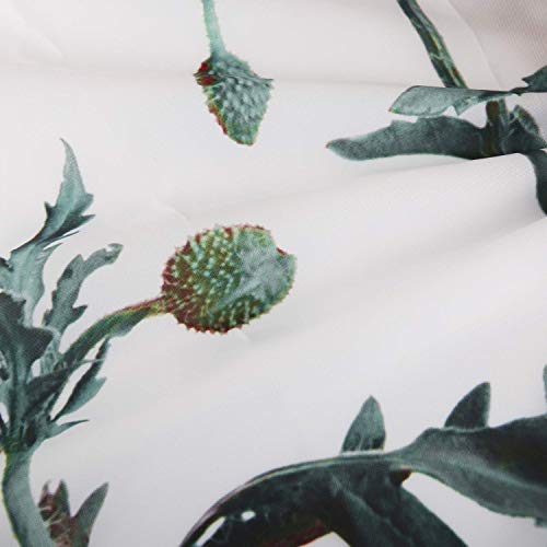 LIVILAN Poppy Shower Curtain Red Shower Curtains for Bathroom Floral