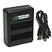 Wasabi Power Dual Battery Charger for GoPro HERO4 and GoPro AHDBT-401, AHBBP-401