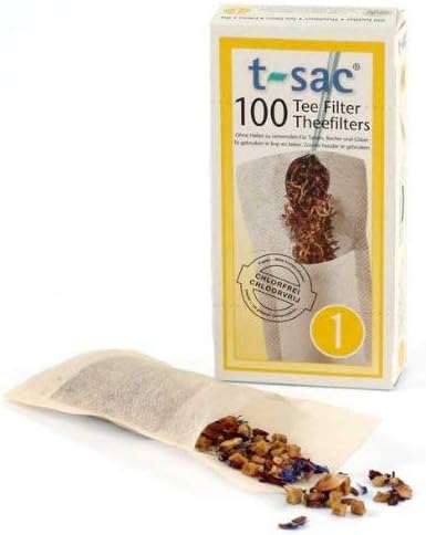 T-Sac Filter Bags, Disposable Tea Infuser, Number 1-Size, 1-Cup Capacity, Set of 100, Fabric, White, # 1, 100 Count - Image 5