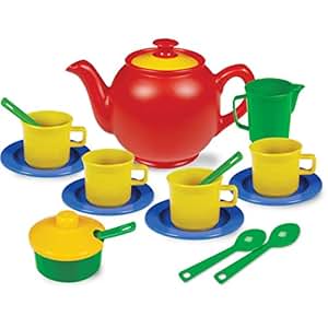 Kidzlane Play Tea Set 15+ Durable Plastic Pieces Safe and ...