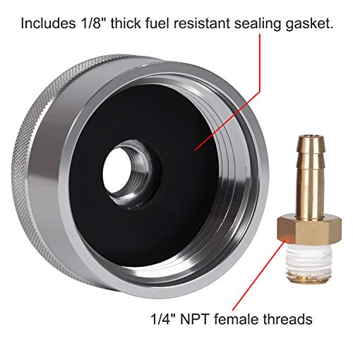 Camoo Generator Extended Run Fuel Cap Aluminum Silver for Yamaha