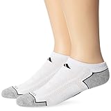 adidas Men's Climacool II No Show Sock (2-Pair), White/Black/Aluminum 2, Size 6-12