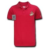 Rapiddominance Marines Military Polo Shirt, Cardinal, Large