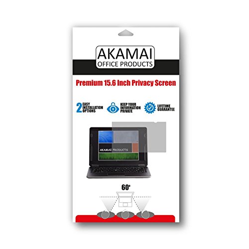 15.6" Akamai Computer Privacy Screen (16:9) - Black Security Shield - Laptop Monitor Protector - UV & Blue Light Filter - Thumbnail 7