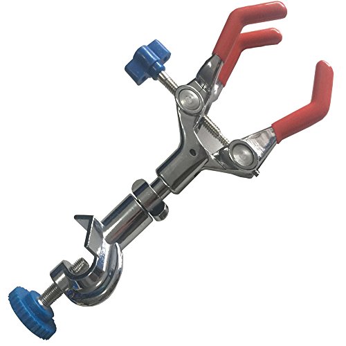 Lab Clamp Retort Burette Test Tube Jaw PVC Coated Prongs 360° Adjustment