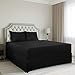 Utopia Bedding King Bed Skirt - Soft Quadruple Pleated Ruffle - Easy Fit with 16 Inch Tailored Drop - Hotel Quality, Shrinkage and Fade Resistant (King, Black)