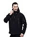 FREE SOLDIER Men Outdoor Tactical Softshell Jacket Waterproof Army Military Hooded jacket (Black XL)
