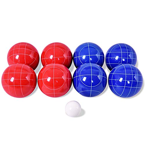 USA_BEST_SELLER Backyard Bocce Ball Set with 8 Balls Long-Lasting Strength Poly-Resin Composite