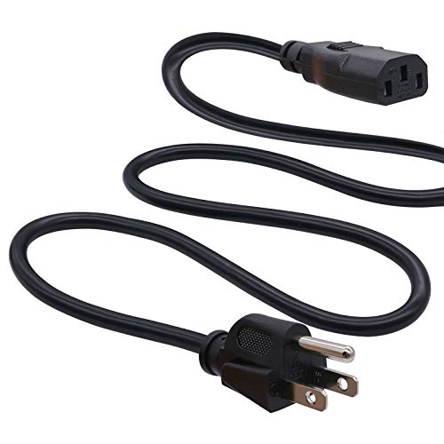 TWTADE Monitor TV Power Extension Cord 6ft 3 Prong 10A 250V 18AWG