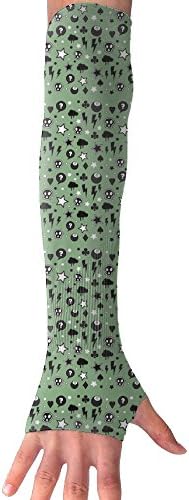 Skull Pattern UV Protection Cooling Arm Sleeves For Men Women Sun Block Cooler Protective Sports Gloves Running Golf Cycling Basketball Driving Fishing 1 Pair Cover Sleeves