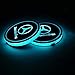 DIYcarhome Car Logo LED Cup Pad led cup For Mercedes-Benz coaster 7 Colors Changing USB Charging Mat Luminescent Cup Pad LED Mat Interior Atmosphere Lamp Decoration Light (2PCS)