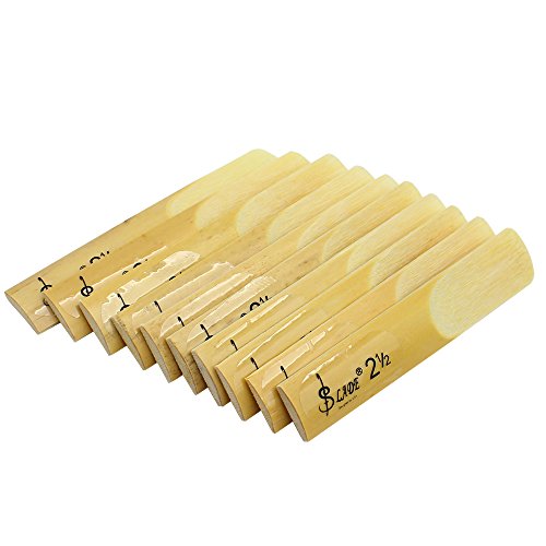 Mowind 10 Pieces 2.5 2 1/2 Reed Bamboo Eb Alto Sax Saxophone Reeds Set Accessory Part Saxophone Parts - Thumbnail 4