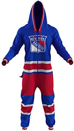 New York Rangers NHL Hockey Sockey Fans Apparel Adult Onesie (XL)