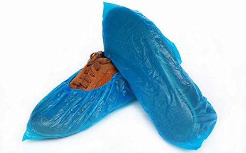 Disposable Shoe and Boots Cover (100 Pieces) - One-Size-Fits-All with Non-Slip - Protects Your Shoes From Water, Dust and Mud and Other Dirt - Durable &amp; Easy to Use, Blue