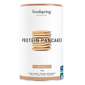 foodspring Protein Pancakes, 320 g, Bakmix met weinig suiker & extra veel proteïne, voor heerlijk luchtige pannenkoeken…