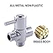 KES Brass Shower Arm Diverter Valve for Handheld Shower Head and Fixed Shower Head Universal Bathroom Shower System Replacement Component Chrome, PV14-CH