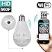 360 Degree Panoramic Camera Home Security Camera System 960P WiFi Camera for Home Monitoring Indoor Light Bulb Camera with 2-Way-Talking Motion Detection Playback