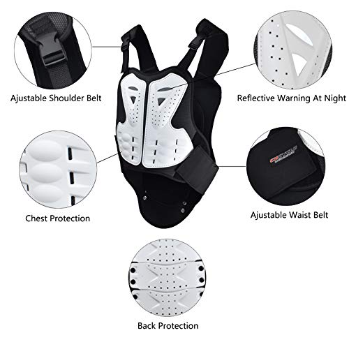 CHCYCLE Motorcycle Vest Armor Riding Chest Armor Back Protector (XL)