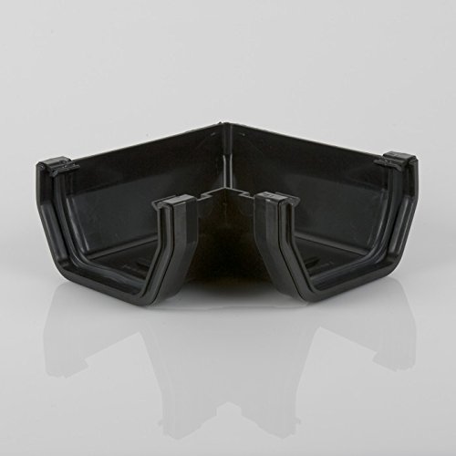 Brett Martin 90 Degree Angle for 114mm Squarestyle Gutter System Black BR058B
