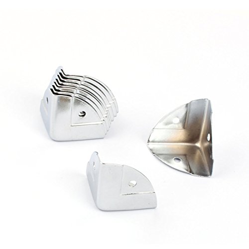 uxcell Metal Box Table Case Cover Edge Guard Angle Brackets 28x28mm 10pcs Silver Tone