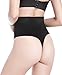 Women's High Waist Thong Postpartum Underwear C-Section Recovery Briefs Panties, Black, M/(Fit Waist 25.2