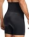 Leo Men's High Waist Slimming Tummy Abs Shaper with Boxer Brief,Black,Large