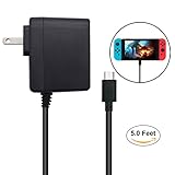 FastSnail AC Adapter for Nintendo Switch, Support TV Mode (5 FT/1.5M)