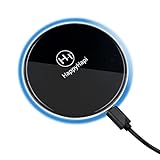 [2018 UPGRADED] Best Wireless Charger - HappyHapi Auto Safety Qi Wireless Charging Pad for for iPhone 8 or iPhone X,Universal For All Qi-Enabled Devices