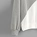 Women Splice Sweatshirt Round Neck Casual Pullover Hoodless Blouse Tops by Keepfit