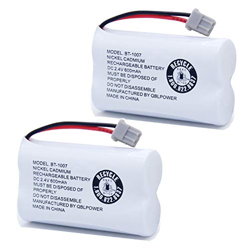 QBLPOWER BT-1007 Rechargeable Cordless Telephone Batteries Compatible with Uniden BT1007 BBTY0651101 BT904 BT-904 BT1015 BBTY0460001 BBTY0700001 Panasonic HHR-P506 HHR-P506A (2 Pack BT1007 Batteries) - Thumbnail 4