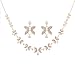 NLCAC Luxurious Gold Crystal Pearl Bead Wedding Jewelry Set for Women Necklace and Earrings Set Bride