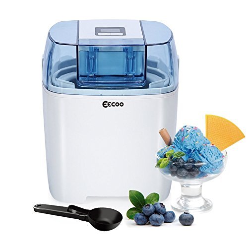 Ice Cream Maker Machine Frozen Yogurt Sorbet Gelato Machine,1.5L Freezer Bowl,LCD Countdown-Timer,20-40 Mins Making Time
