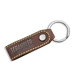 Ducati Scrambler Cafe Racer Brown Synthetic Leather Key Chain Key