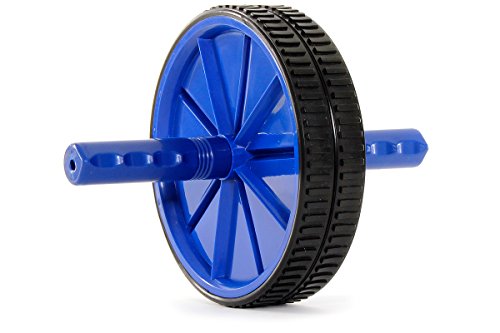 Prosource Fit Dual Ab Wheel Roller Abdominal Exercise Equipment with Comfortable, Easy Grip Handles, Blue - Thumbnail 4