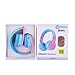 Contixo KB-2600 Kid Safe 85DB Over the Ear Foldable Wireless Bluetooth Headphone with Volume Limiter, Built-in Micro Phone, Micro SD card Music Player, FM Stereo Radio, Audio Input & Output, Blue Pink
