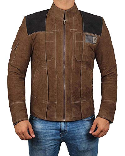 Genuine Suede Leather Jacket Men - Brown Jacket Costume | S [SU-HN-SO-LB-S] - Thumbnail 3