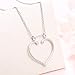 S925 Sterling Silver Jewelry Open Heart Pendant Ring Holder Necklace Wedding Engagement Anniversary Infinity Love Gift for Her, Wife, Girlfriend, Fiancee