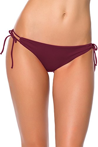Becca by Rebecca Virtue Women's Loop Tie Side Brazilian Bikini Bottom