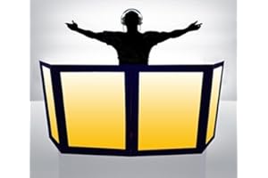 DJ Facade/DJ Booth by Dragon Frontboards: Naga 2 LG 2 SM - 4 Panel/Black Frame