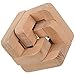 SODIAL 3D Wooden Interlocked Surround Lock Logic Puzzle Burr Puzzles Brain Teaser Intellectual Toy Magic Cube