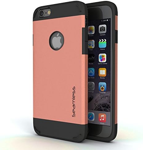 Seamless IPHONE 6|6S PLUS (5.5) CASE Best for Protecting your i Phones +Tempered Glass Protector | Cool, Heavy Duty Cover, Shock Absorbing TPU - Very Protective cases |Rose Gold |Compatible with Apple