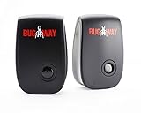Ultrasonic Pest Repeller by BugAway, 2- Pack Ecofriendly Electronic Plug in Children & Pet Safe (Natural Repellent for Mosquitoes Cockroaches Flies Spiders Ants Bugs and Mice)