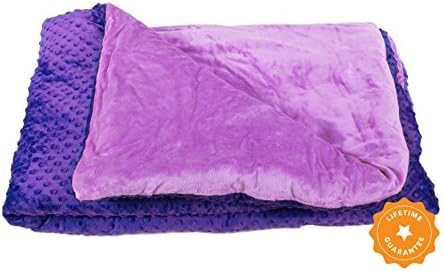 25lb Weighted Blanket for Autism &amp; Anxiety - Great for Sensory Processing Disorder - Perfect for those who weigh 200+lbs - The First Blanket with Cotton and PolyPellets