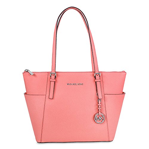 MICHAEL Michael Kors Jet Set East West Top Zip Tote (One Size US Women, Coral)
