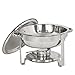 ZenChef Deluxe 5 Qt Stainless Steel Round Chafer, Full Size Chafer, Chafing Dish w/Water Pan, Food Pan, Lid, Frame And Alcohol Furnace (Pack of 2)